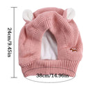 Knitted Hat Anxiety Relief Winter Warm Earmuffs Quiet Dog Ear Muffs Noise Protection Pet Ears Covers For Medium Large Dogs
