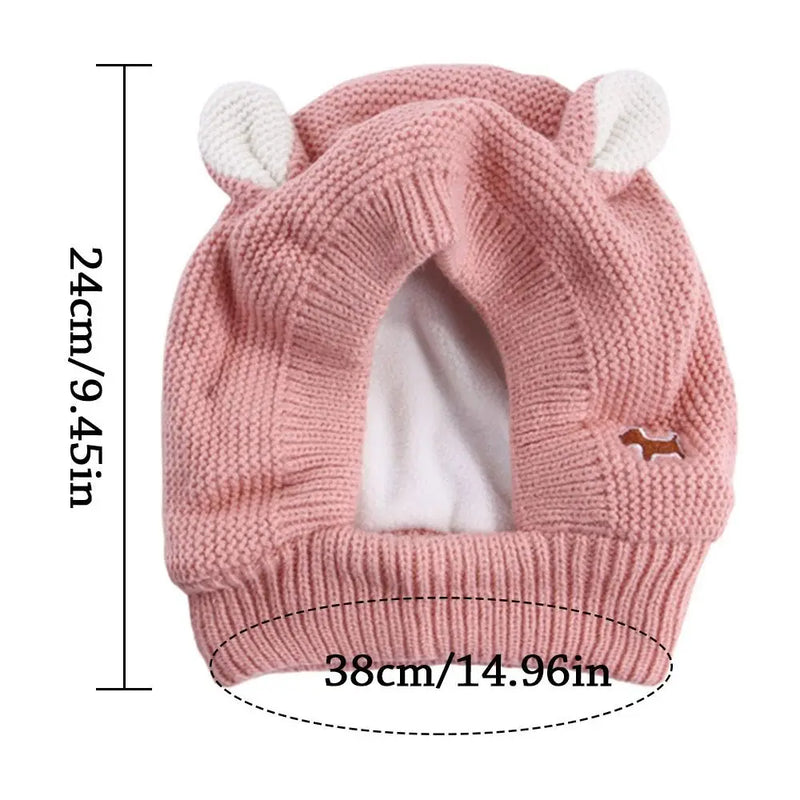 Knitted Hat Anxiety Relief Winter Warm Earmuffs Quiet Dog Ear Muffs Noise Protection Pet Ears Covers For Medium Large Dogs