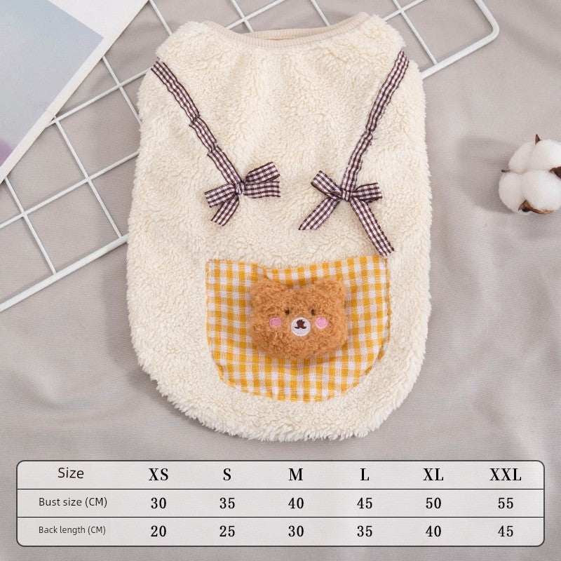 Dog Clothes Cute Dinosaur Vest Pet Small and Medium-Sized Dogs Schnauzer Spring and Autumn Cat Teddy Bichon Winter