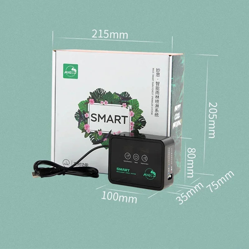 Reptile Intelligent Spray System Fogger Terrarium Humidifier Electronic Timer Automatic Mist Rain Forest Kit Control Sprinkler