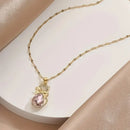 Fashionable and Cute Cat Water Drop Pendant Necklace Gives A Feminine Look, Light Luxury and Niche Design