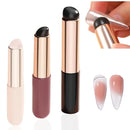 فرشاة سيليكون لتطبيق طلاء الأظافر بألوان متدرجة، فرشاة طلاء أظافر جل قابلة لإعادة الاستخدام، قلم سيليكون بتصميم متدرج، أداة وضع بودرة طلاء الأظافر من الكروم