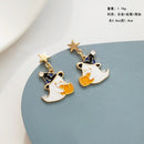 Mihan Cute Jewelry Animal Earrings Halloween Party Gifts 925 Silver Needle Lovely Design Pumpkin Earrings For Women Girl