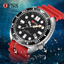 OFNS New Style Fashion 8033 Men's Quartz Watch Simple Fashion Waterproof Calendar Watch Casual Silicone Strap Watch Wristwatch