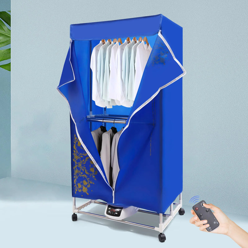 Electric Clothes Dryer Cabinet Portable Hot Air Dryer Foldable Heating Ventilation Wardrobe Heating with Remote Control