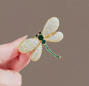 New Cute Green Yellow Crystal Bee Brooch Pin For Women Luxury Brand Exquisite Insect Suit Corsage Scarf Dress Coat Lapel Pins