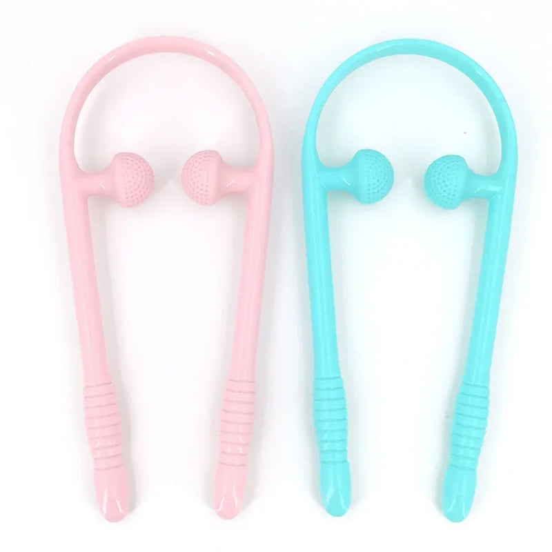 Neck Massage Tool Pressure Point Therapy Pressure Relieve Hand Roller Massage Neck Shoulder Dual Trigger Point Self Massager