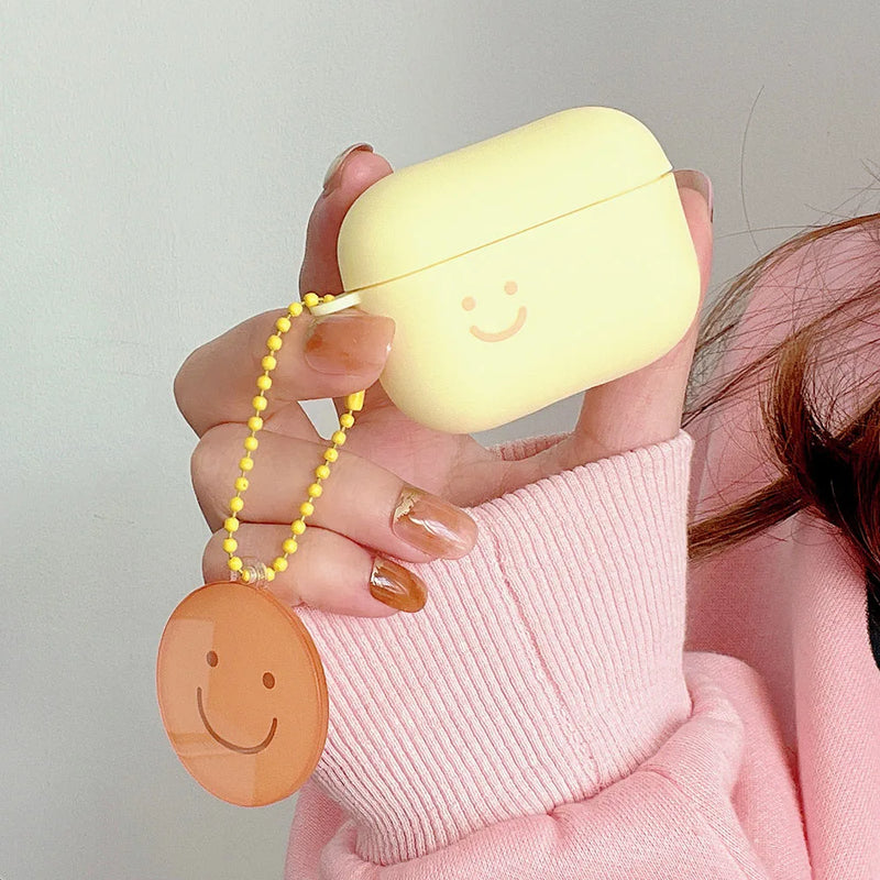 Cartoon Cat Lovers Matte Protective Case For AirPods 1/2/3/4 Soft Cute Cover for AirPods Pro 2 Bluetooth Earphone Case Keyring