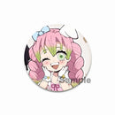 58mm Round Cartoon Brooches Kanroji Mitsuri Pins Anime Badge for Backpack Accessories Hat Decoration HD Print Handmade Gifts