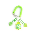 Creative Candy Color Flower Heart Pendant Keychain Cute Small Flower Key Ring Bag Pendant Accessories Luminous Turtle Pendant