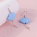 Aihua Acrylic Rain Clouds Earrings Long Tassel Rain Star Pendant Earrings Handmade Cute Cloud Earrings New In Jewelry Gifts