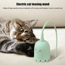 Cat Wand Toy Automatic Silicone Tail Teaser Toy Mimicking Animals Swing Tail Interactive For Bored Indoor Cats And Kittens