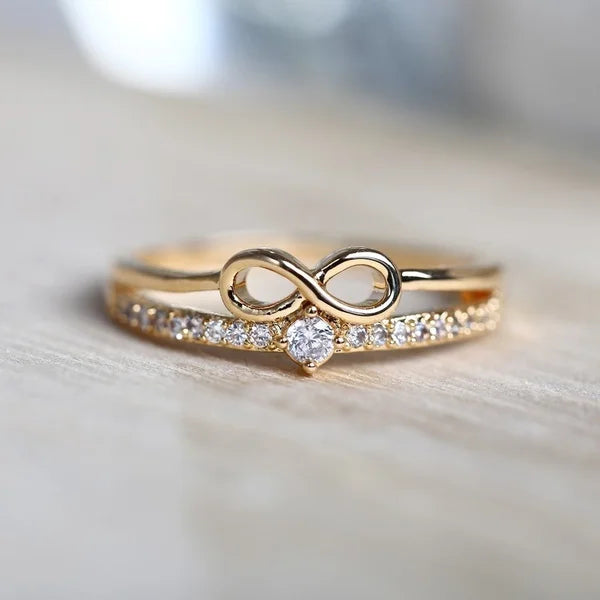 Luxury Infinite Love Rings Engagement Wedding Ring Fashion Female Promise Ring for Women Therapy for Weight Loss Lymphatic Ring