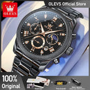 OLEVS 3660 Mens Watch Business Simply Original Quartz Watch Waterproof Luminous Watch For Man Multifunctional Chronograph Reloj