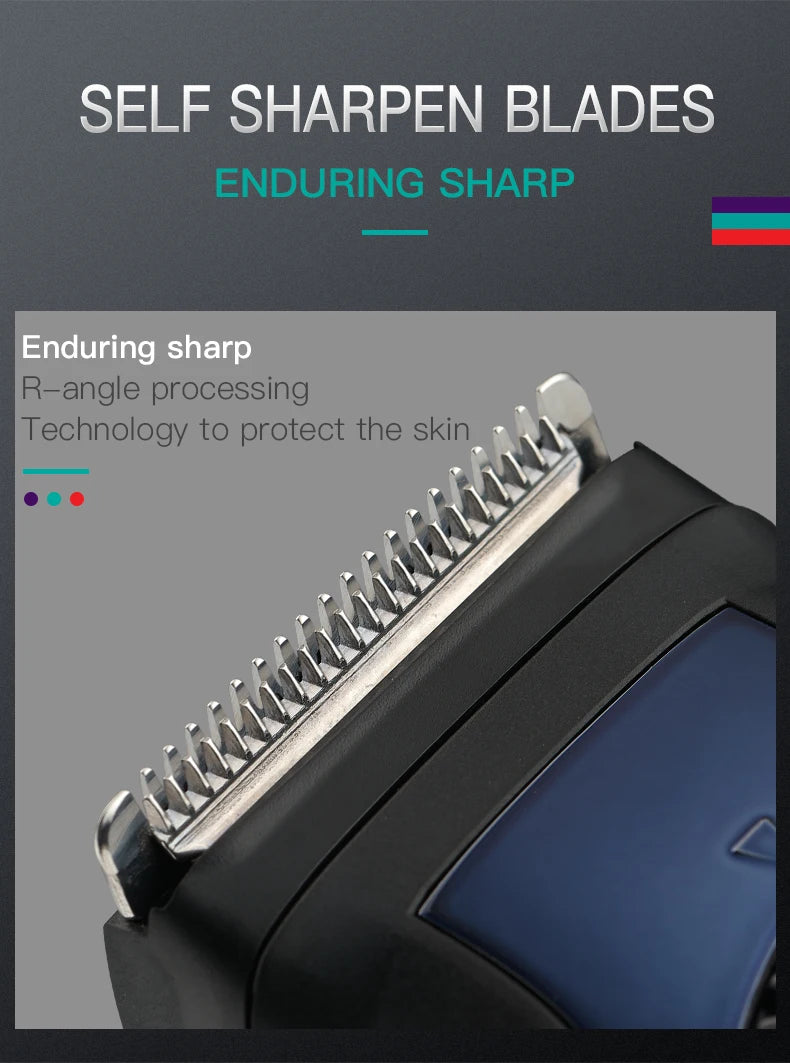 Recortadora de pelo VGR para hombre, ajustable, recargable, profesional, eléctrica, inalámbrica, V-080