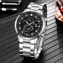 5 pieces/set of men's watches Fashionable, handsome and casual watch watch set + glasses + wallet birthday gift set