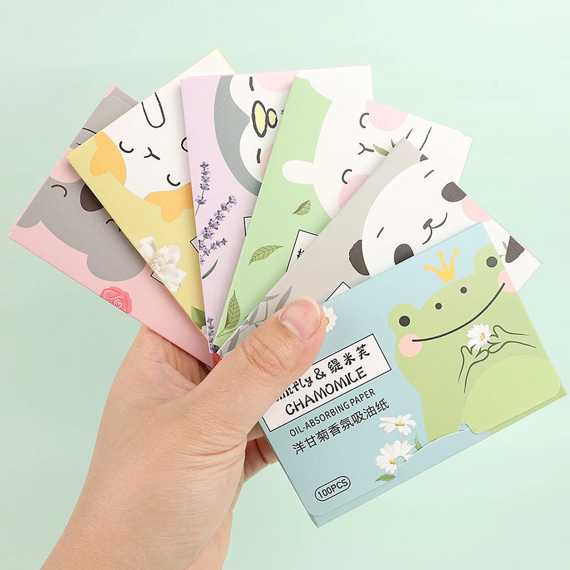 Papel absorbente de aceite, papel absorbente de aceite, papel absorbente facial, papel absorbente facial, almohadillas de algodón para limpieza facial.