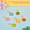 1 Pcs Valentine's Day and New Year Gifts Cute Pet Collar With Pendant Double-Sided Printed Pet Dog And Cat Pet Adjustable Collar