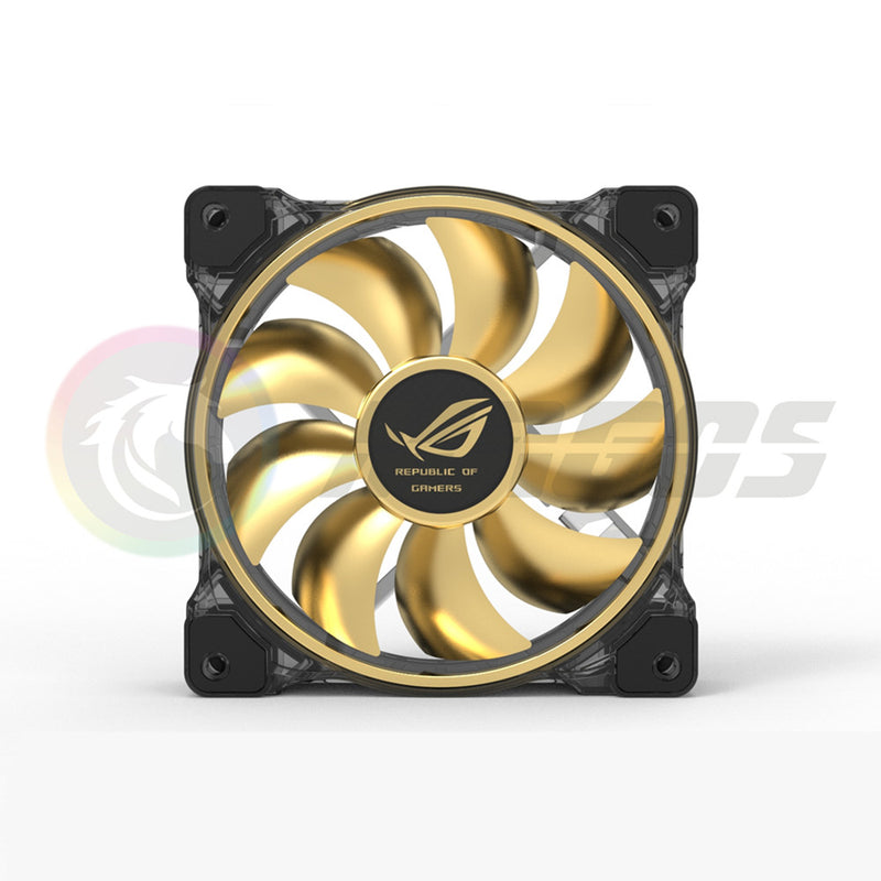 PC Case Fan Metal Sticker ROG MSI AORUS Label Gold-plated Cooling Fan Sticker Chassis Sticker GPU Decorative Sticker