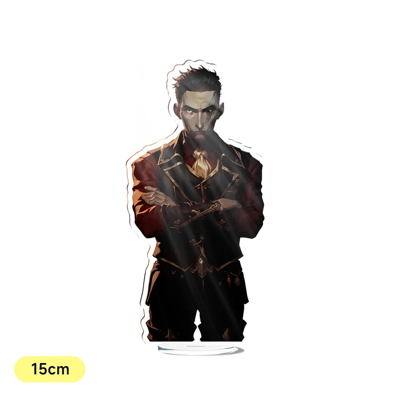 Anime Arcane League of Legends Jinx Vi Acrylic Acrylic Stand Cosplay Model Plate Desk Decor Standing Sign Prop Fans