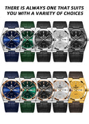BINBOND New Authentic Youth Men's Quartz Watchwith Fashion Leather Strap Waterproof Luminous Calendar Luxury Business Men Watch