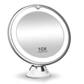 Flexible  10x Magnifying Mirror LED LightingTouch Screen Portable Dressing Table Makeup Dry Battery