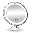 Flexible  10x Magnifying Mirror LED LightingTouch Screen Portable Dressing Table Makeup Dry Battery
