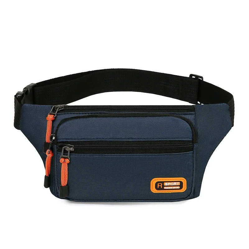Waterproof Men Waist Bag Fanny Pack Fashion Running Chest Bag Unisex Sling Crossbody Bag Casual Hip Belt Bag Men Waist Packs