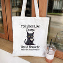 Animal Joke Graphic Tote Bag Ladies Shopping Bag Cat Aesthetic Reusable Canvas Shoulder Bag Stylish Student Shoulder Handbag