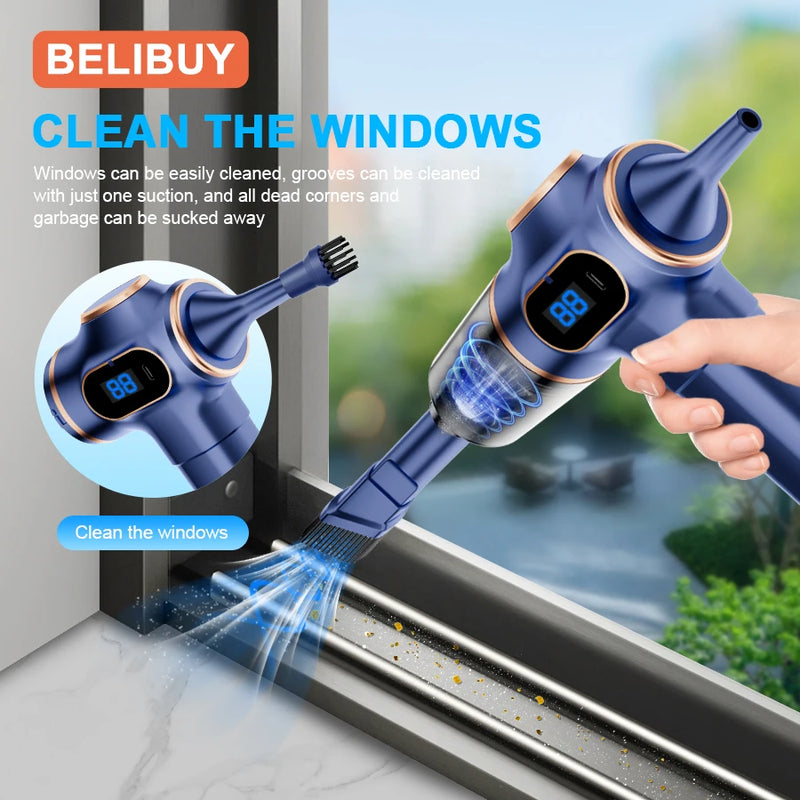 BELIBUY Car Vacuum Cleaner Home Appliance With Display Screen Mini Vacuum Cleaner Household Carpet Cleaner Cleaning Machine