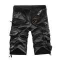 Summer New Men Cool Camouflage Cargo Shorts Straight Casual Pants Mens Multi-Pocket Loose Five-Point Short Pant Brand Streetwear