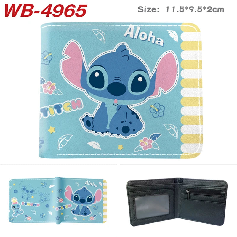 Miniso Cartoon Stitch Wallet Short Purse with Coin Pocket