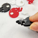 KUGUYS Halloween Skull Stud Earrings For Women Black White Red Acrylic Fall Jewellery Accessories for Horror Party