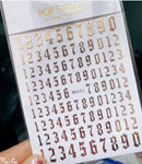 Newest Black Numbers English Letter Design 3d Self Adhesive Decal Slider DIY Decoration Manicure Tools Nail Sticker Accessories