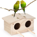 Bird House Bird Nests Wooden Bird House Wooden Pet Bird Nests House Breeding Box Cage Birdhouse Accessories for Parrots Swallows