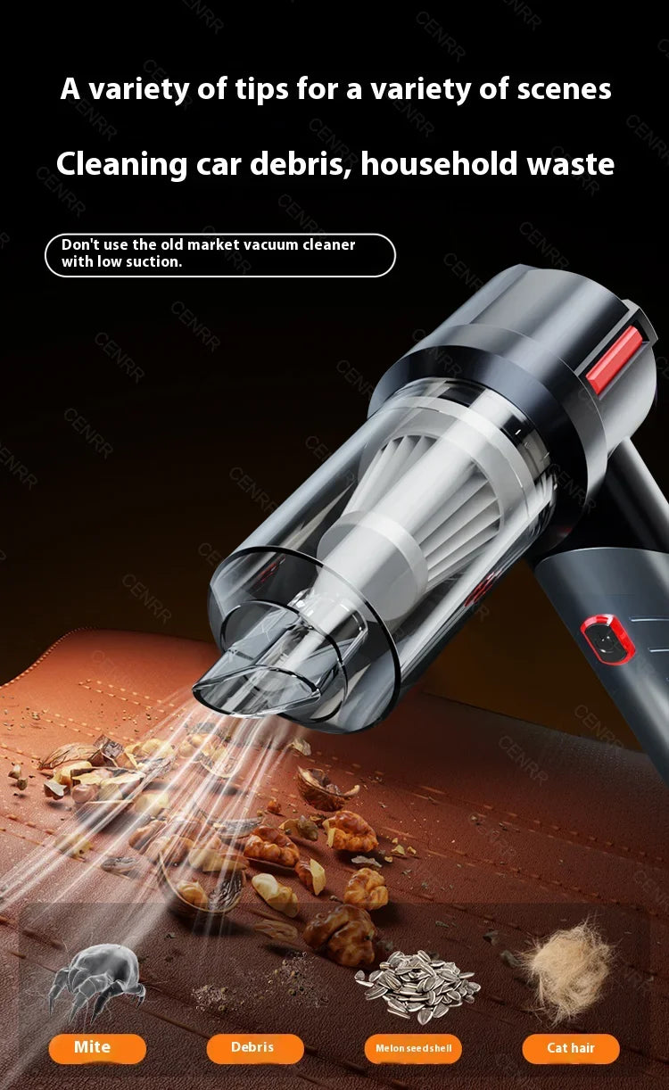 CENRR 998000PA Mini Car Vacuum CleanerCordless Powerful Wireless Car Cleaner HandHeld Portable Vacuum Cleaner Home Appliance