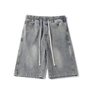Men's Denim Shorts Distressed Washed Thin Short Jeans Summer  Basic Casual Pants Hip Hop Street Short Pants