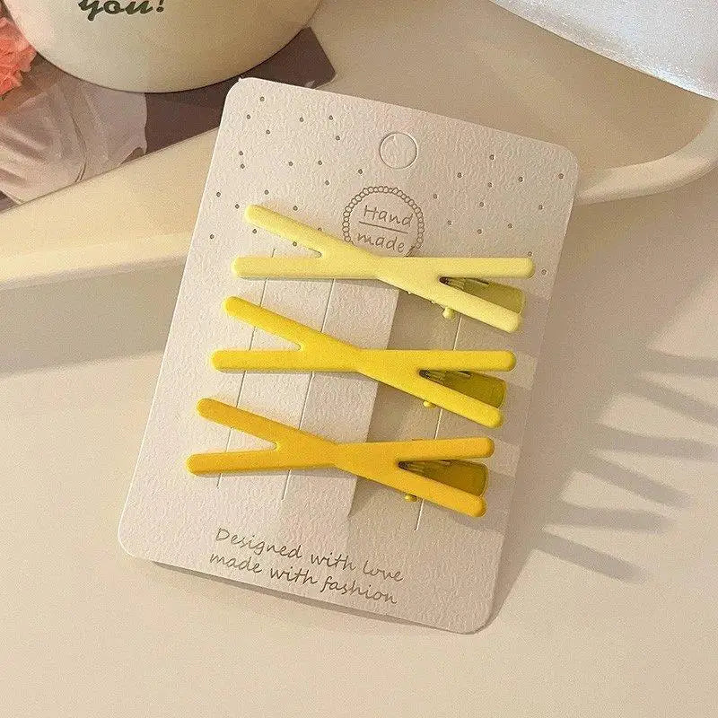 3Pcs/Set Women Girls solid Simplicity frosted Hair Clips Adult Alloy Barrettes Hairpins Female Fashion Hair Accessories