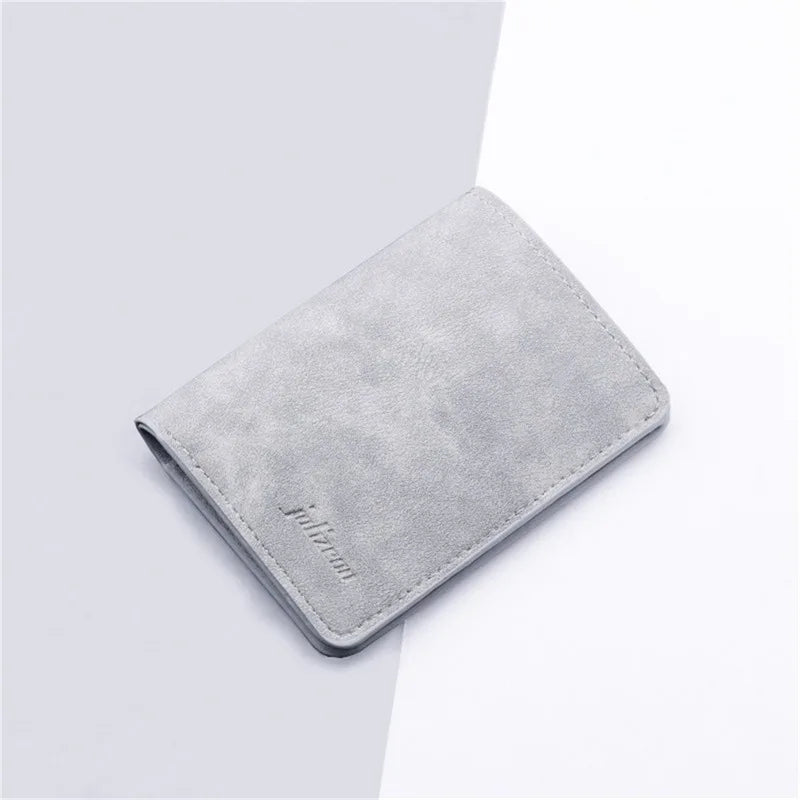 Minimalist Wallet Purse Ultra Thin Mini Money Case PU Leather Card Cover Pouch Business Bank Credit ID Card Holder for Men Women