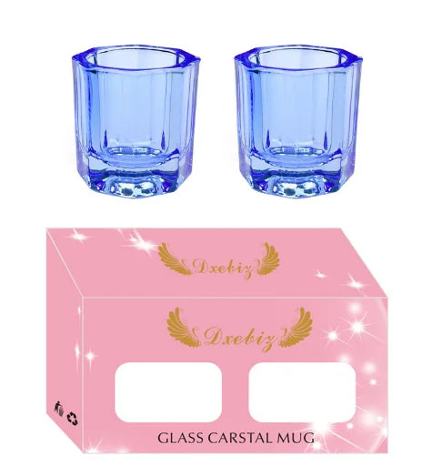 Nail Tool Crystal Cup Small Octagonal Crystal Cup Lidless Making Crystal Nail Liquid Cup Mixing Cup Set