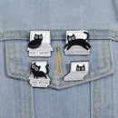 I'M A PURRGRAMMER Enamel Pins A Computer Cat That Loves Work Brooches Lapel Badge Backpack Funny Animal Punk Jewelry Gift