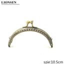 LIONSEN 6.5/7.5/8.5/10.5/12.5/15/20cm DIY Metal semicirc Frame Purse Handle Coin Bags Metal Kiss Clasp Lock Frame Accessories