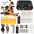 Beginner Complete Tattoo Kit Machine Gun Set with Mini Power Supply Grips Body Art Tools Set Permanent Makeup Tattoo set