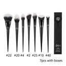7/11pcs K Makeup brushes Powder Contour Foundation Make up brush Flame Blusher Eyeshadow Detail Eye Crease Plastic Handle synthe