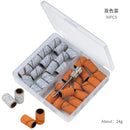 100pcs/box Nail Art Sanding Bands Pink Green Purple Grinding Sand Ring Bit for Electric Drill Machine Accessories Manicure Tools