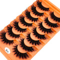 New 7 Pairs 20-25mm 8D fake Lashes Bulk Faux with Custom Wispy Natural Mink Eyelash Wholesales makeup Fluffy False Eyelashes