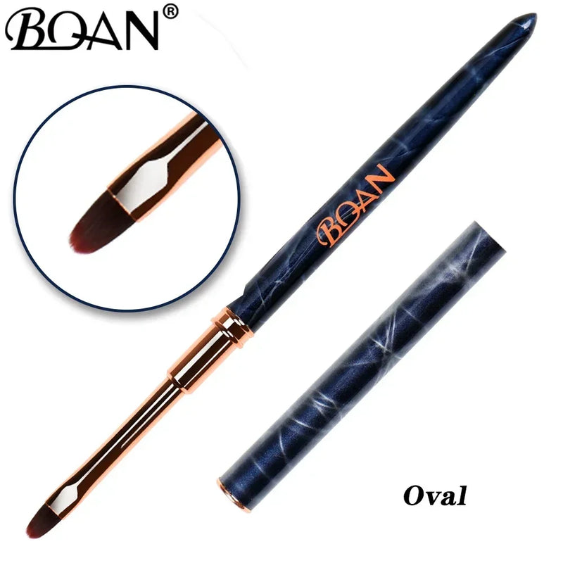 1pcs Marbled Nail Brush Gel Brush For Manicure Acrylic UV Gel Extension Pen Nail Polish Painting Drawing Brush Liner Nail Brush