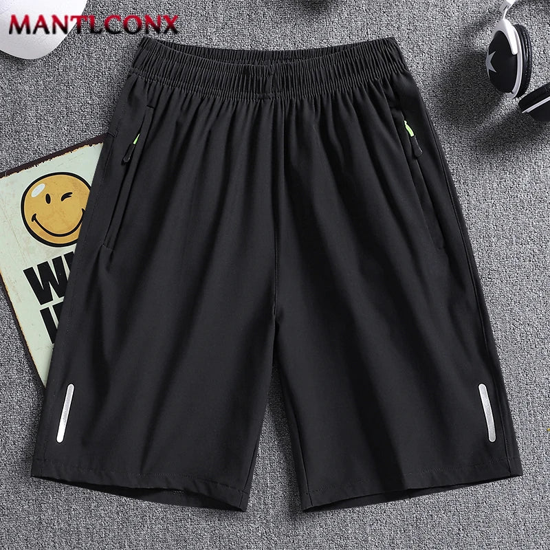 2024 New Summer Men's Shorts Quick Dry Gym Fitness Training Running Sports Shorts Men Elastic Workout Short Pants with Pockets