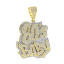 New Iced Out Bling CZ Letter Cross Pendant Necklace Various Design 5A Zircon Two Tone Color Badge Charm Men's Hip Hop Jewelry
