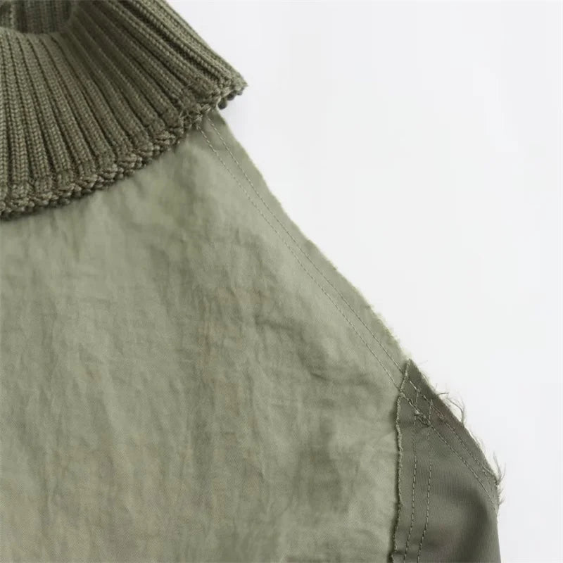 KEYANKETIAN New Cross Lace Up Backless Halter Women's Crop Vest Tops Nylon patchwork Frayed Trim Decoration Sexy Pullover Top